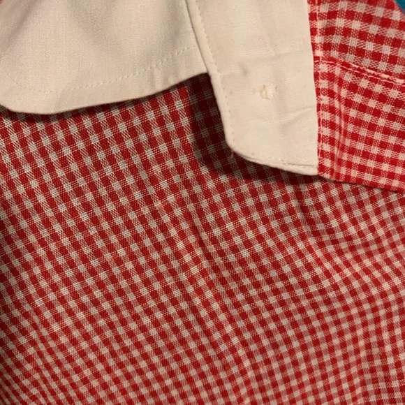 Rockabilly Western Style Gingham Button Up Blouse - Picture 3 of 6